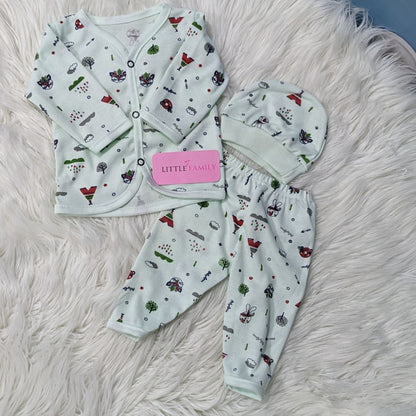 Newborn 3-Piece Cotton Outfit Set – Pack of 3