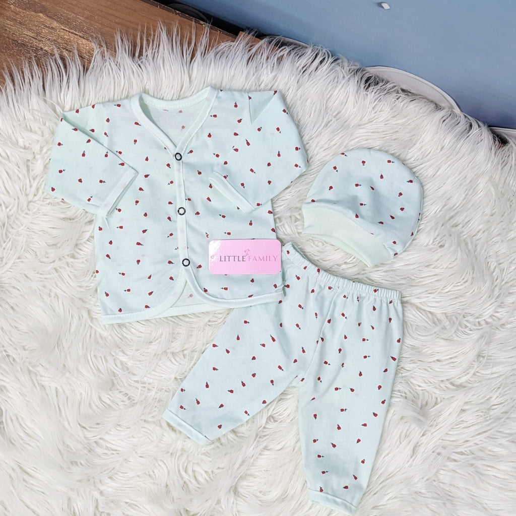 Newborn 3-Piece Cotton Outfit Set – Pack of 3