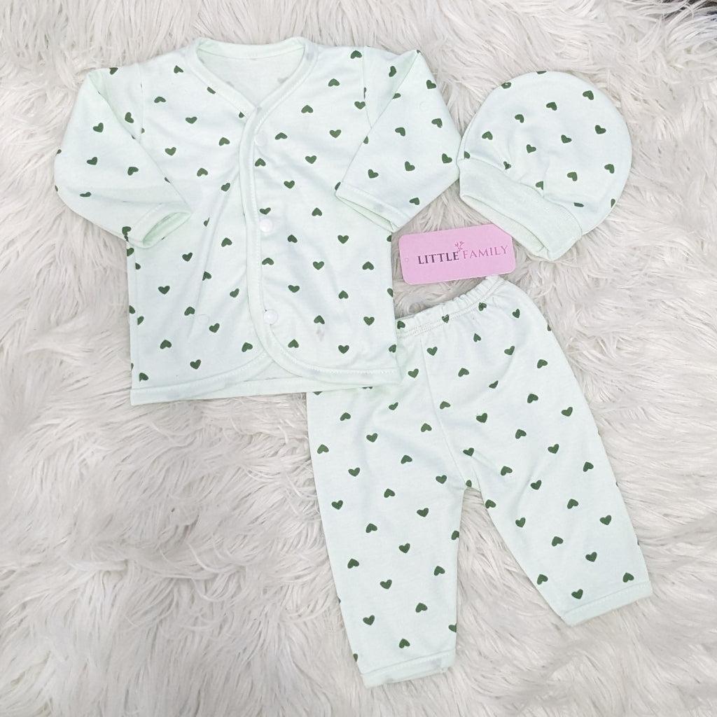 Newborn 3-Piece Cotton Outfit Set – Pack of 3