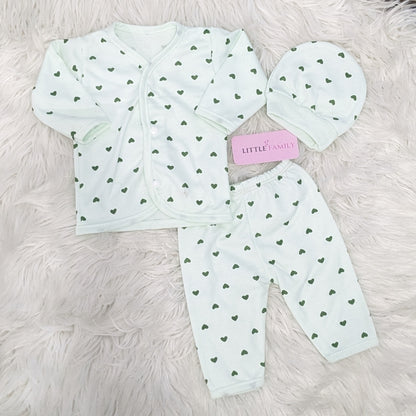 Newborn 3-Piece Cotton Outfit Set – Pack of 3