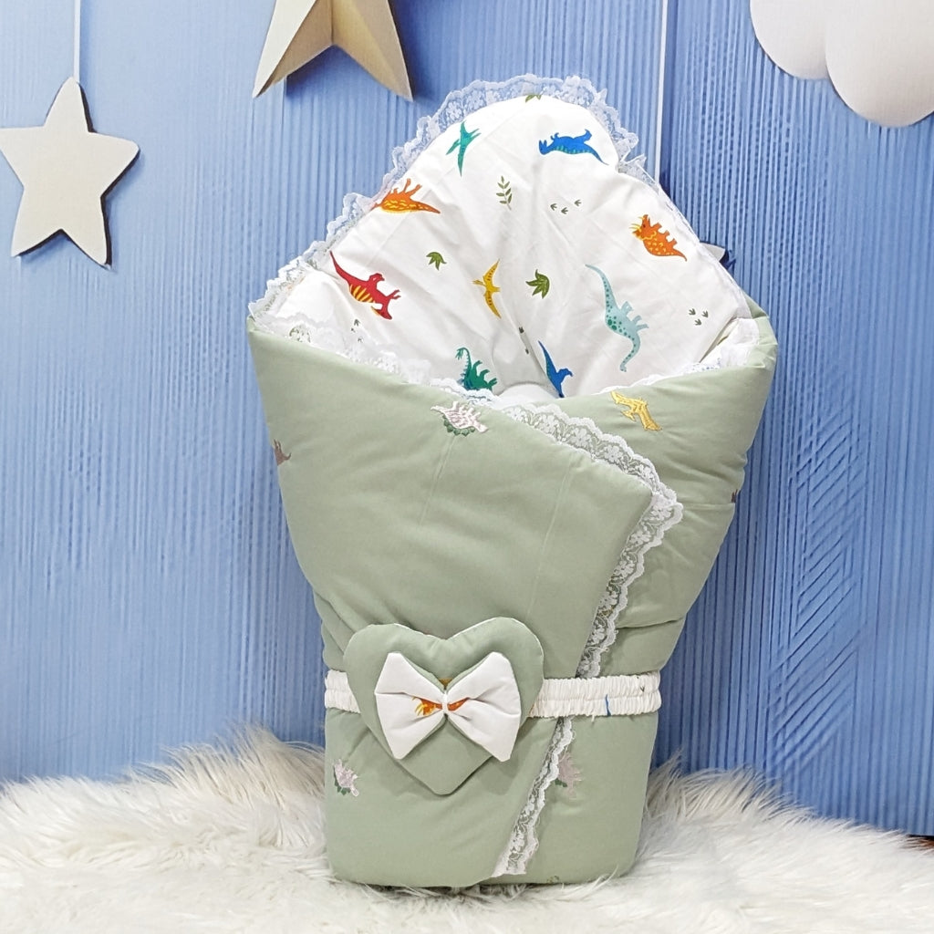 Premium 12-Piece Baby Bedding Set | Green Plaine