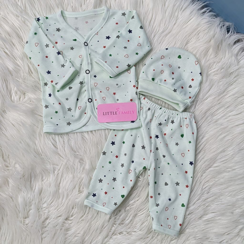 Newborn 3-Piece Cotton Outfit Set – Pack of 3