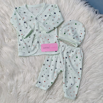 Newborn 3-Piece Cotton Outfit Set – Pack of 3