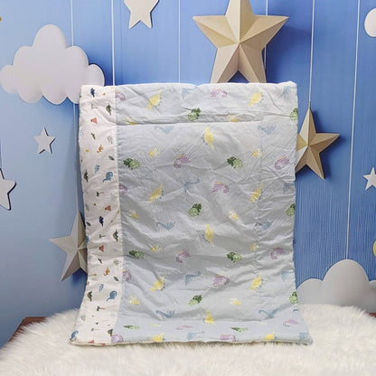 Soft Grey Dino Baby Bedding Set - 8 Pieces (Large)