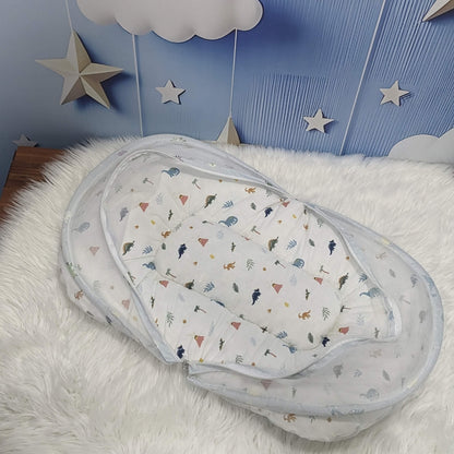 Soft Grey Dino Baby Bedding Set - 8 Pieces (Large)