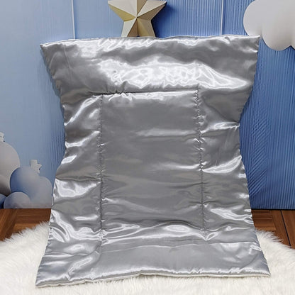 Premium Silk Baby Bedding Set - 8 Pieces (Grey)