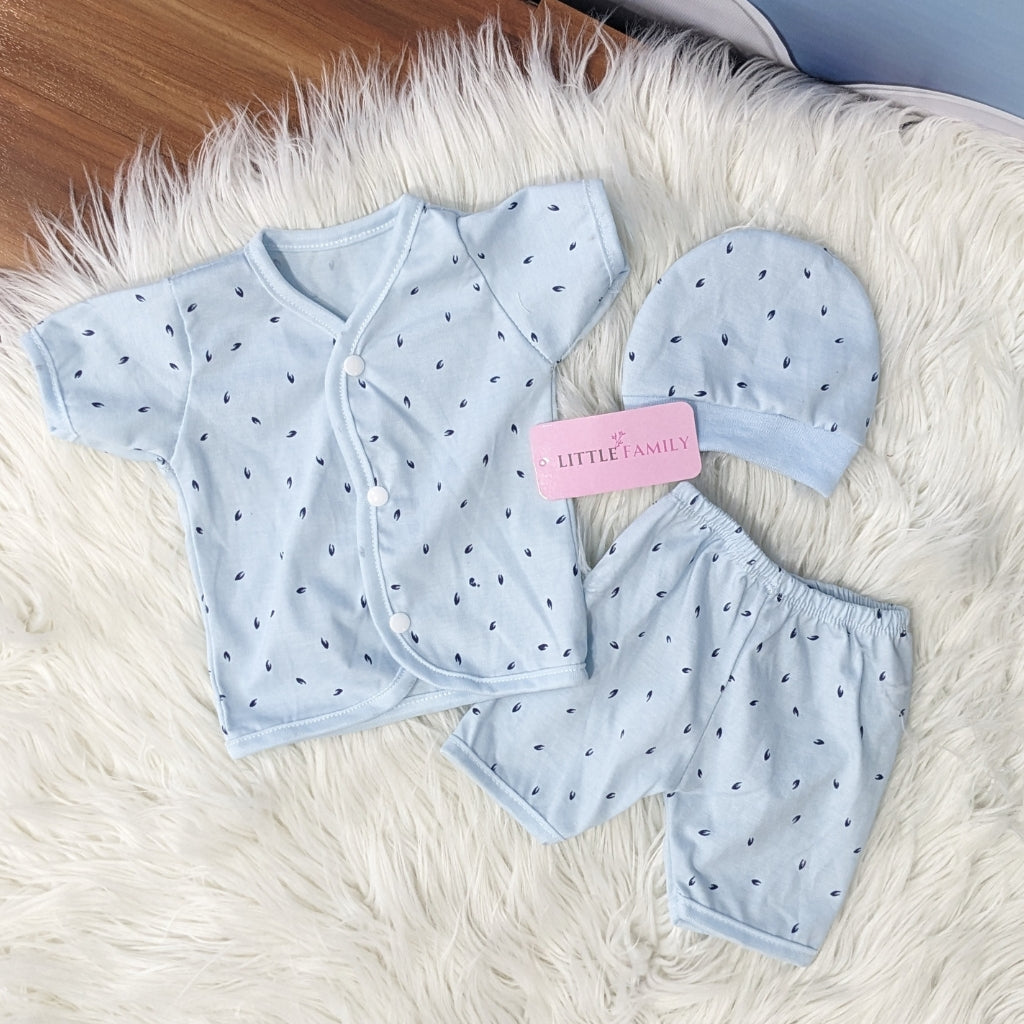 Newborn 3-Piece Cotton Outfit Set (Half) – Pack of 3