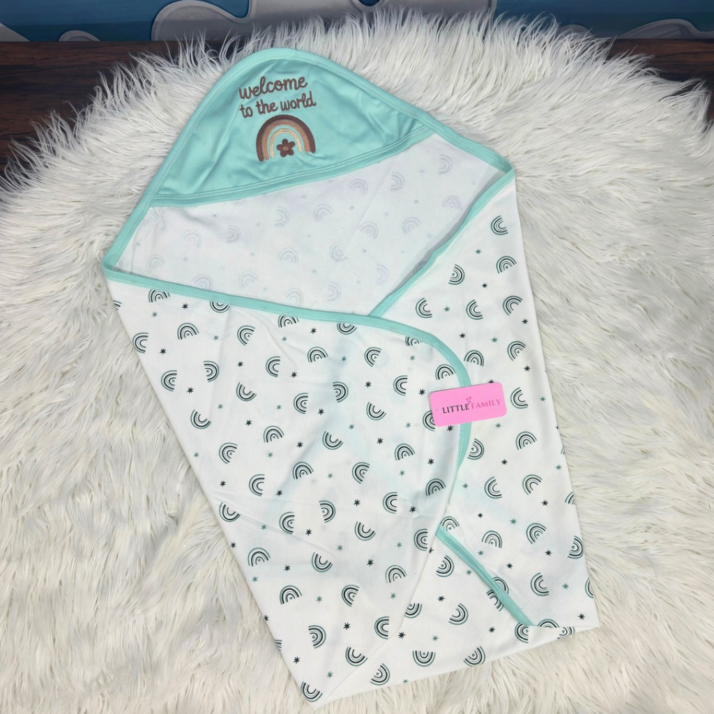 Premium Baby Hooded Wrapping Sheet | Welcome to the World