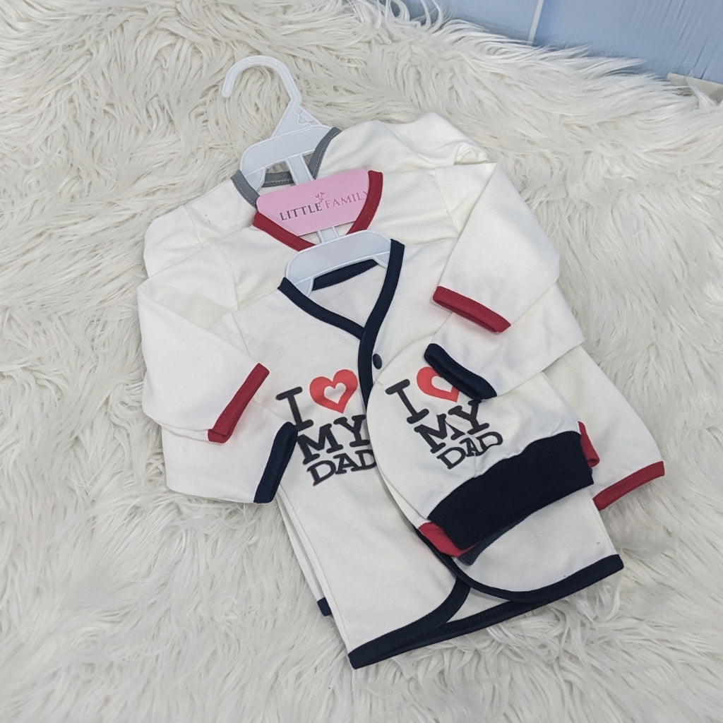 Newborn 3-Piece Cotton Outfit Set – Soft & Breathable