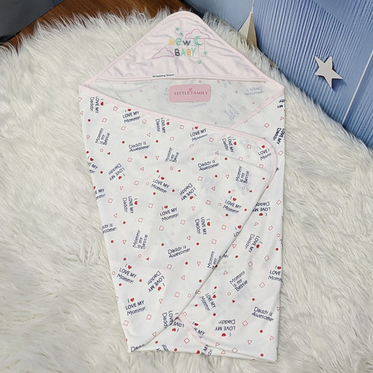 Premium Baby Hooded Wrapping Sheet | I Love My Parents