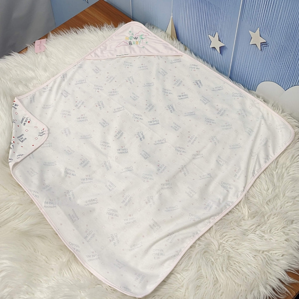 Premium Baby Hooded Wrapping Sheet | I Love My Parents