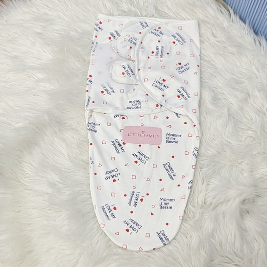 "I Love Mummy" Baby Swaddle – White