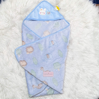 Premium Polar Winter Hooded Baby Shawl - Elephant