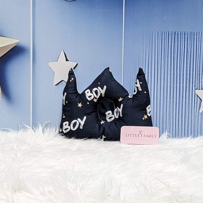 "It's a Boy" Newborn Baby Carry Nest - Soft Poly Cotton | Navy Blue
