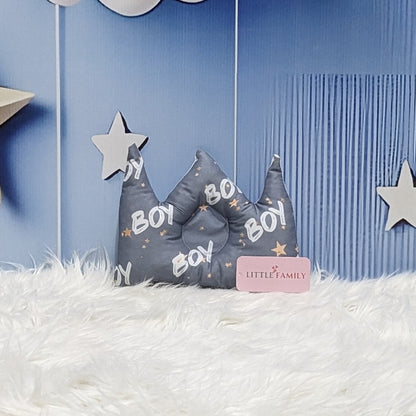 "It's a Boy" Newborn Baby Carry Nest - Soft Poly Cotton | Grey