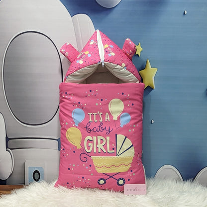 "It's a Baby Girl" Baby 8 PC'S Bedding Set - (Pink) | Large