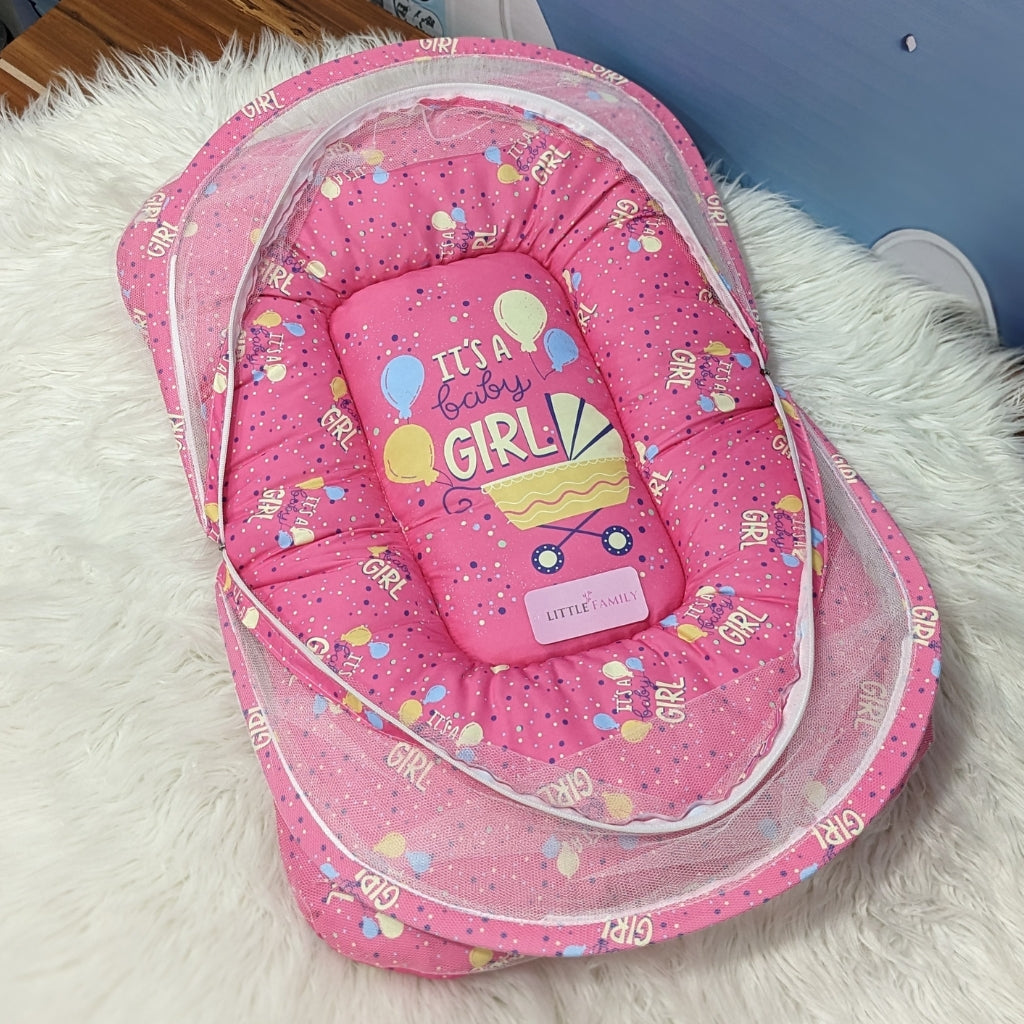 "It's a Baby Girl" Baby 8 PC'S Bedding Set - (Pink) | Large