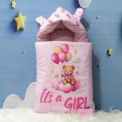 "It's a Girl" Baby 8 PC'S Bedding Set - (Pink) | Large