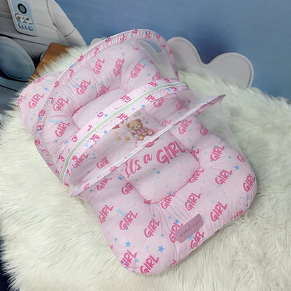 "It's a Girl" Baby 8 PC'S Bedding Set - (Pink) | Large