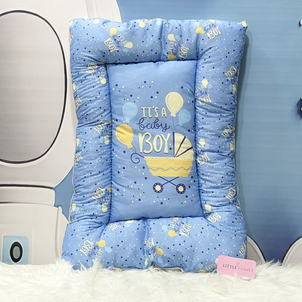 "It's a Baby Boy" Baby 8 PC'S Bedding Set - (Dusky Blue) | Large