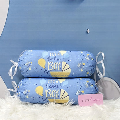 "It's a Baby Boy" Baby 8 PC'S Bedding Set - (Dusky Blue) | Large