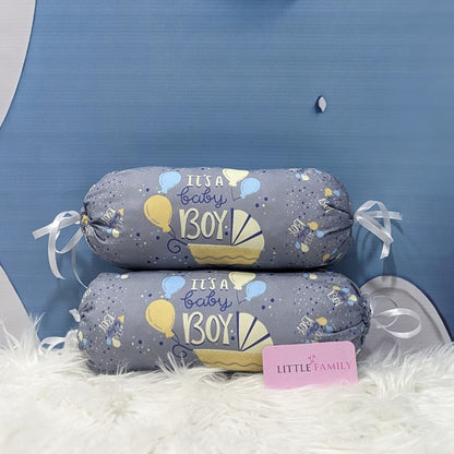 "It's a Baby Boy" Baby 8 PC'S Bedding Set - (Charcoal Grey) | Large