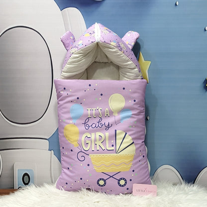 "It's a Baby Girl" Baby 8 PC'S Bedding Set - (Purple) | Large