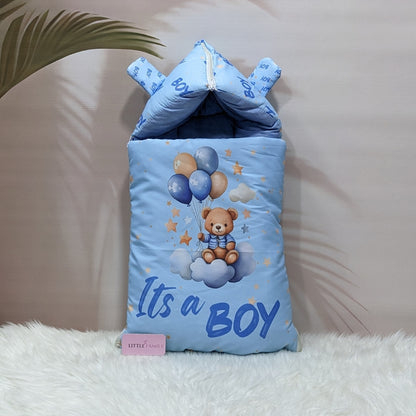 "It's a Boy" Baby 8 PC'S Bedding Set - (Sky Blue) | Large