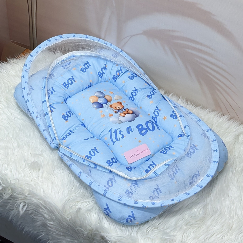 "It's a Boy" Baby 8 PC'S Bedding Set - (Sky Blue) | Large