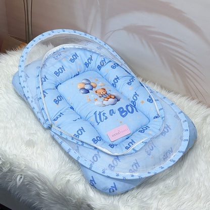 "It's a Boy" Baby 8 PC'S Bedding Set - (Sky Blue) | Large