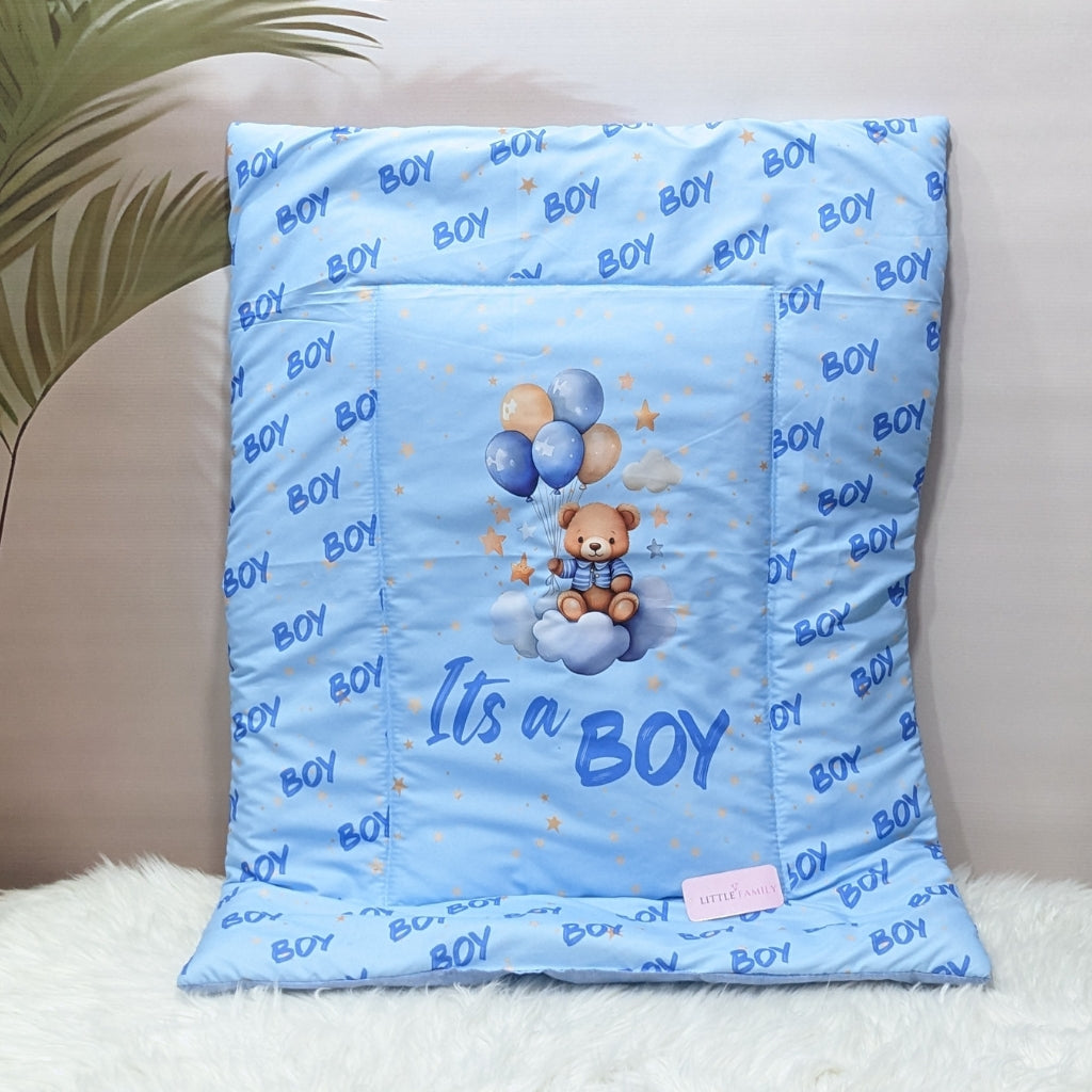 "It's a Boy" Baby 8 PC'S Bedding Set - (Sky Blue) | Large