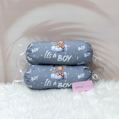 "It's a Boy" Baby 8 PC'S Bedding Set - (Grey) | Large