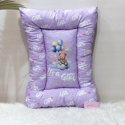 "It's a Girl" Baby 7 PC'S Bedding Set - (Purple) | Large