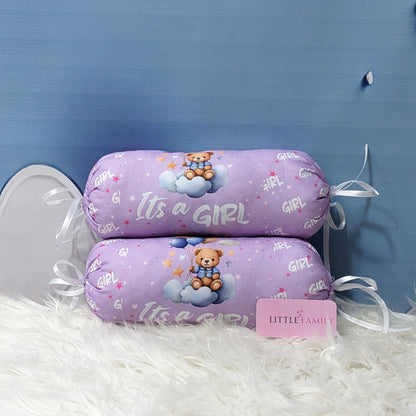 "It's a Girl" Baby 8 PC'S Bedding Set - (Purple) | Large