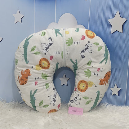 Jungle Theme Baby Feeding Pillow – Ergonomic Support for Breastfeeding Moms
