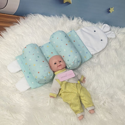 Light Green Shapes Baby Head Shaping Pillow – Ergonomic Support