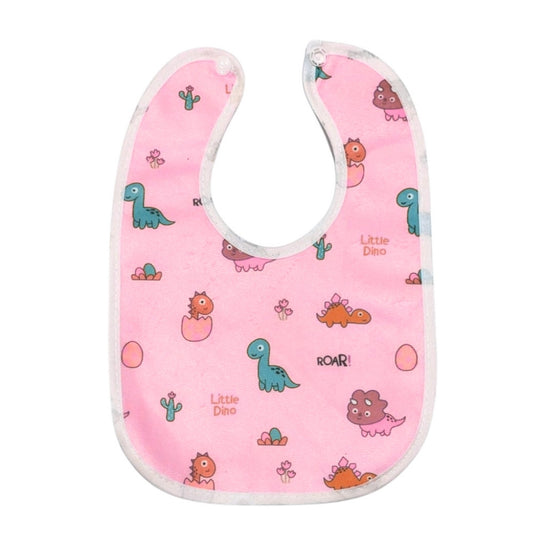 Pink Little Dino Waterproof Baby Bib