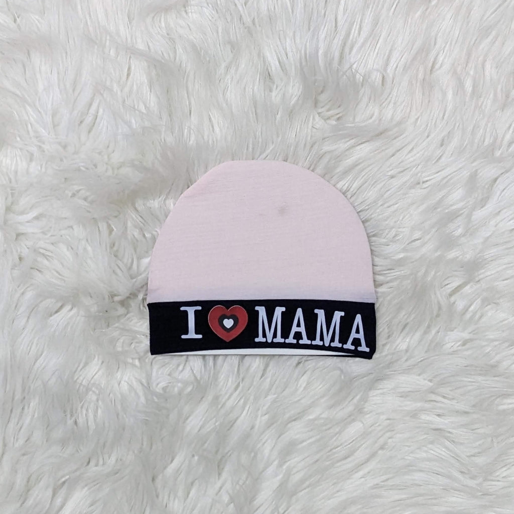 “I ♥ Mama” Embroidered Baby Cap
