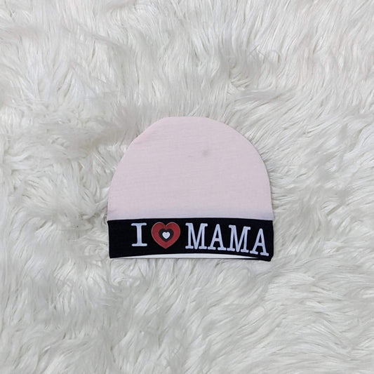“I ♥ Mama” Embroidered Baby Cap