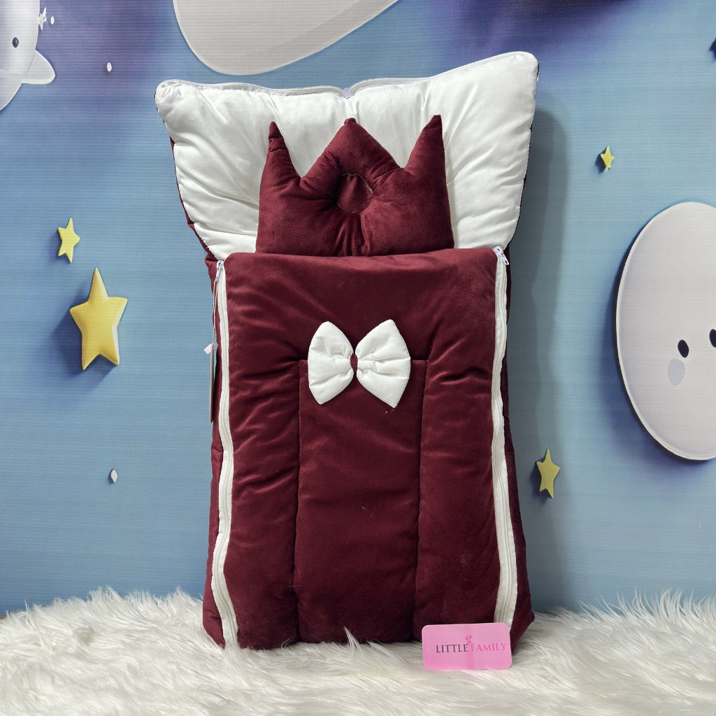 Velvet Baby Carry Nest - Maroon