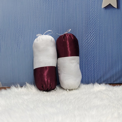 Premium Silk Baby Bedding Set - 8 Pieces (Maroon)