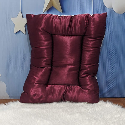 Premium Silk Baby Bedding Set - 8 Pieces (Maroon)