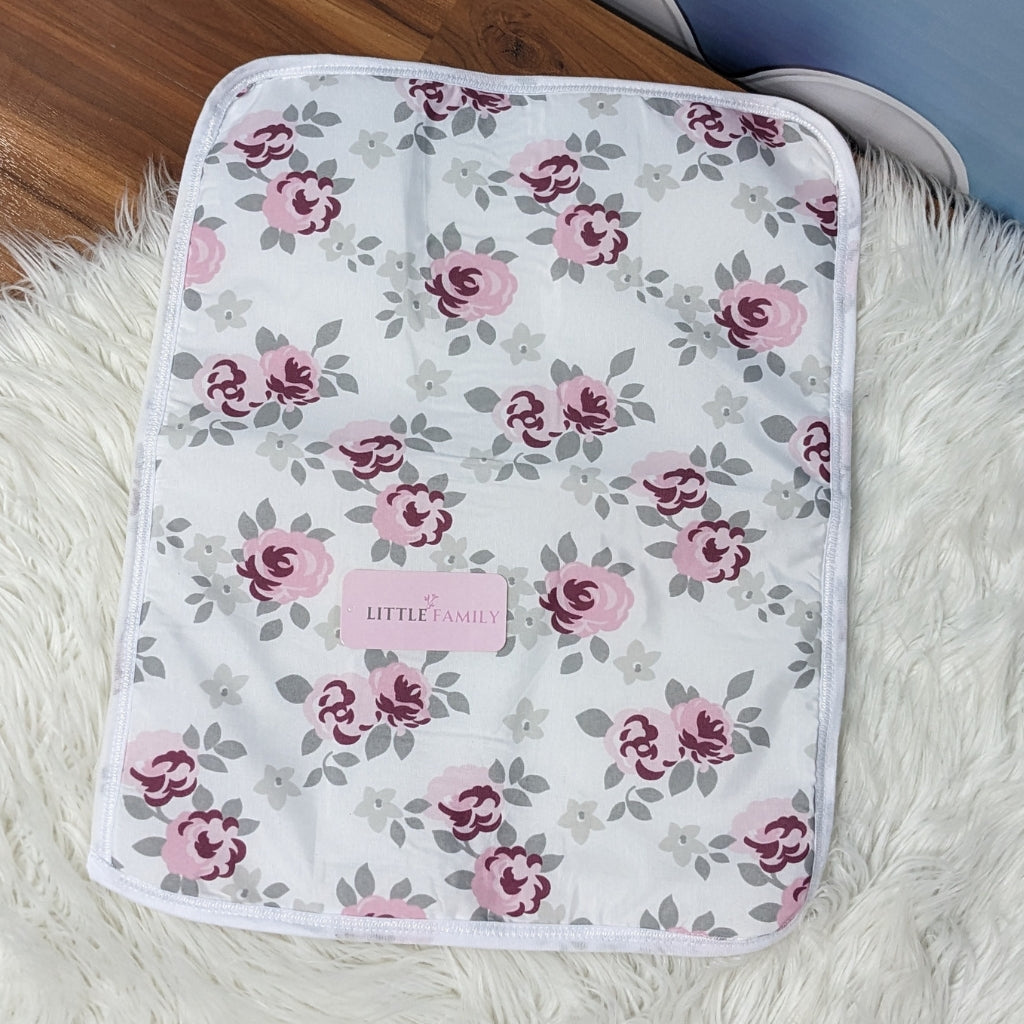 Medium  Baby Diaper Changing Sheet – Pink Flowers