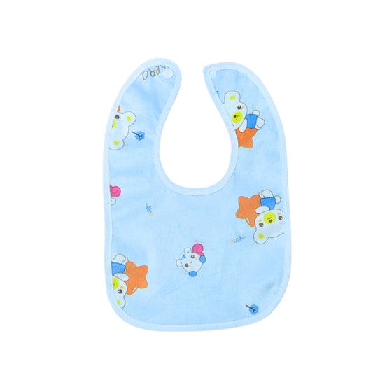 Blue Star Bear Pattern Waterproof Baby Bib