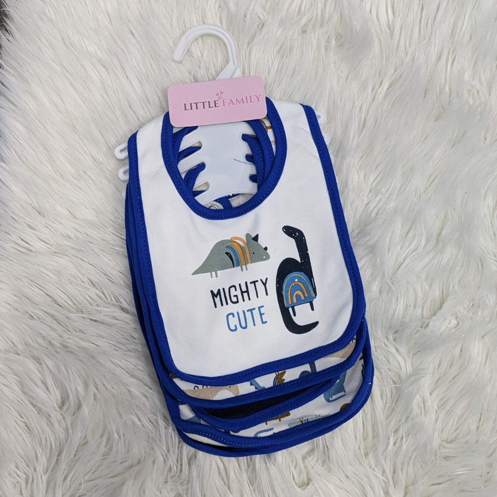 Premium Soft Cotton Absorbent Baby Bibs – 5-Piece | Mighty Cute