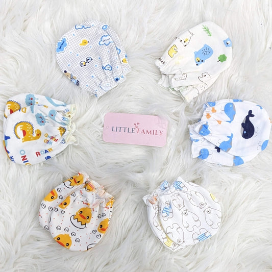 Premium Baby Cotton Mittens – Pack of 6