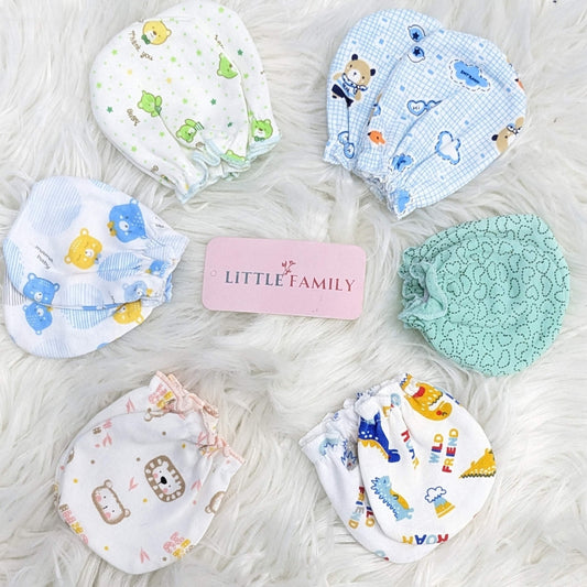 Premium Baby Cotton Mittens – Pack of 6