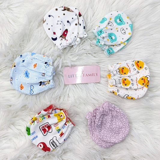 Premium Baby Cotton Mittens – Pack of 6