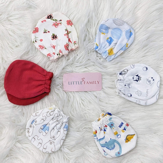Premium Baby Cotton Mittens – Pack of 6