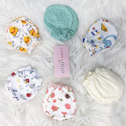 Premium Baby Cotton Mittens – Pack of 6